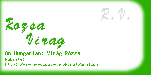 rozsa virag business card