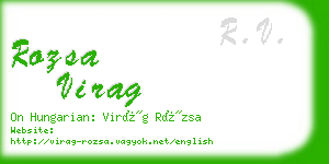 rozsa virag business card